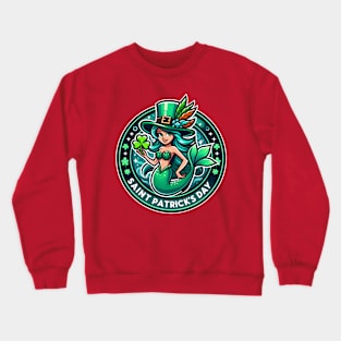 St Patrick's Day - Green Mermaid Crewneck Sweatshirt